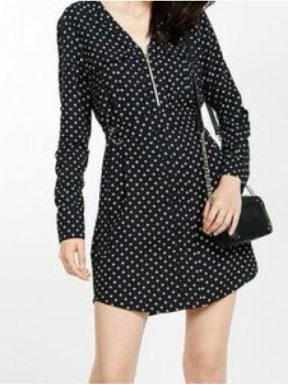 Express Black Mini Dress with White star design